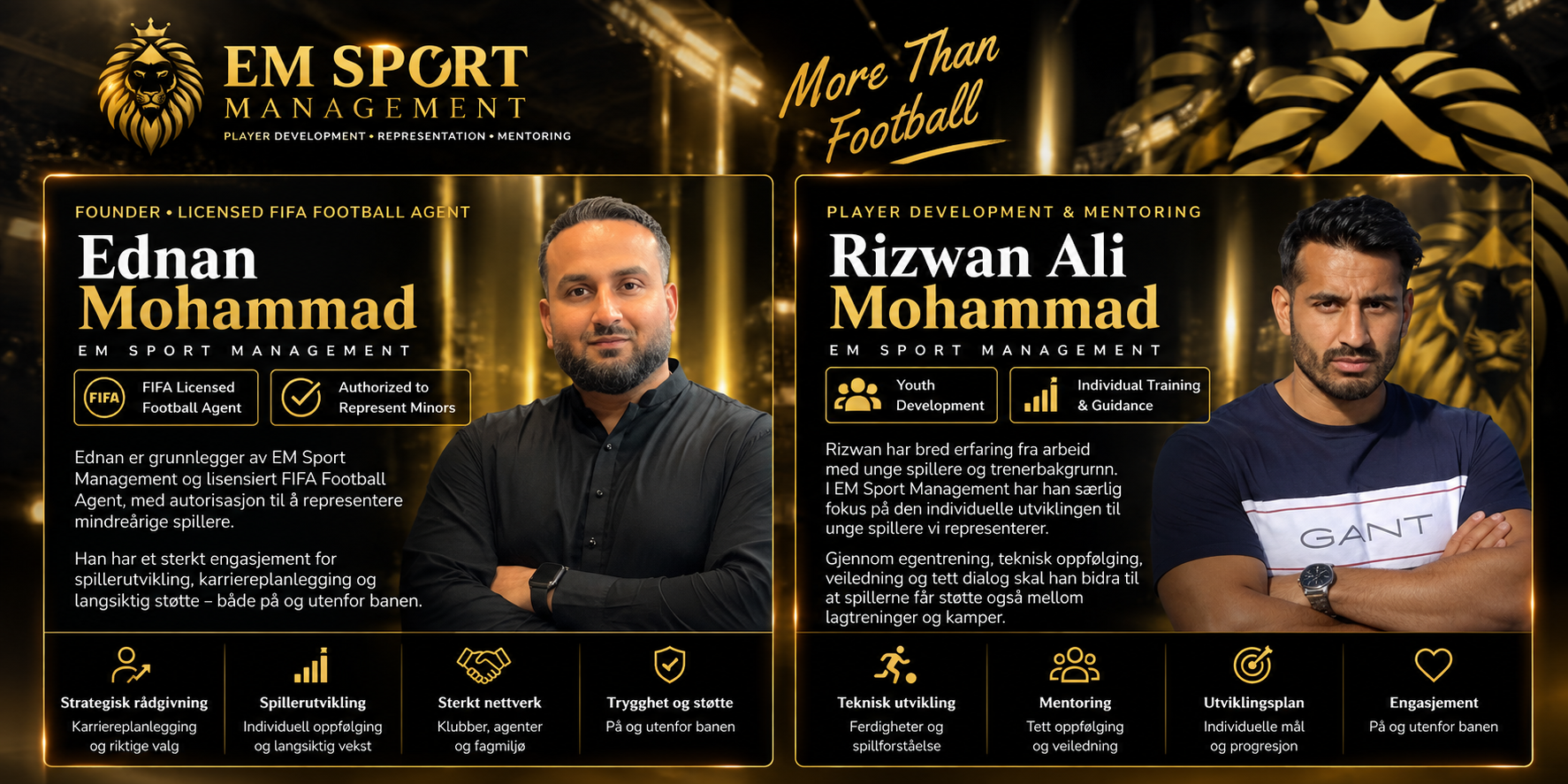 EM Sport Management – Ednan Mohammad og Rizwan Ali Mohammad